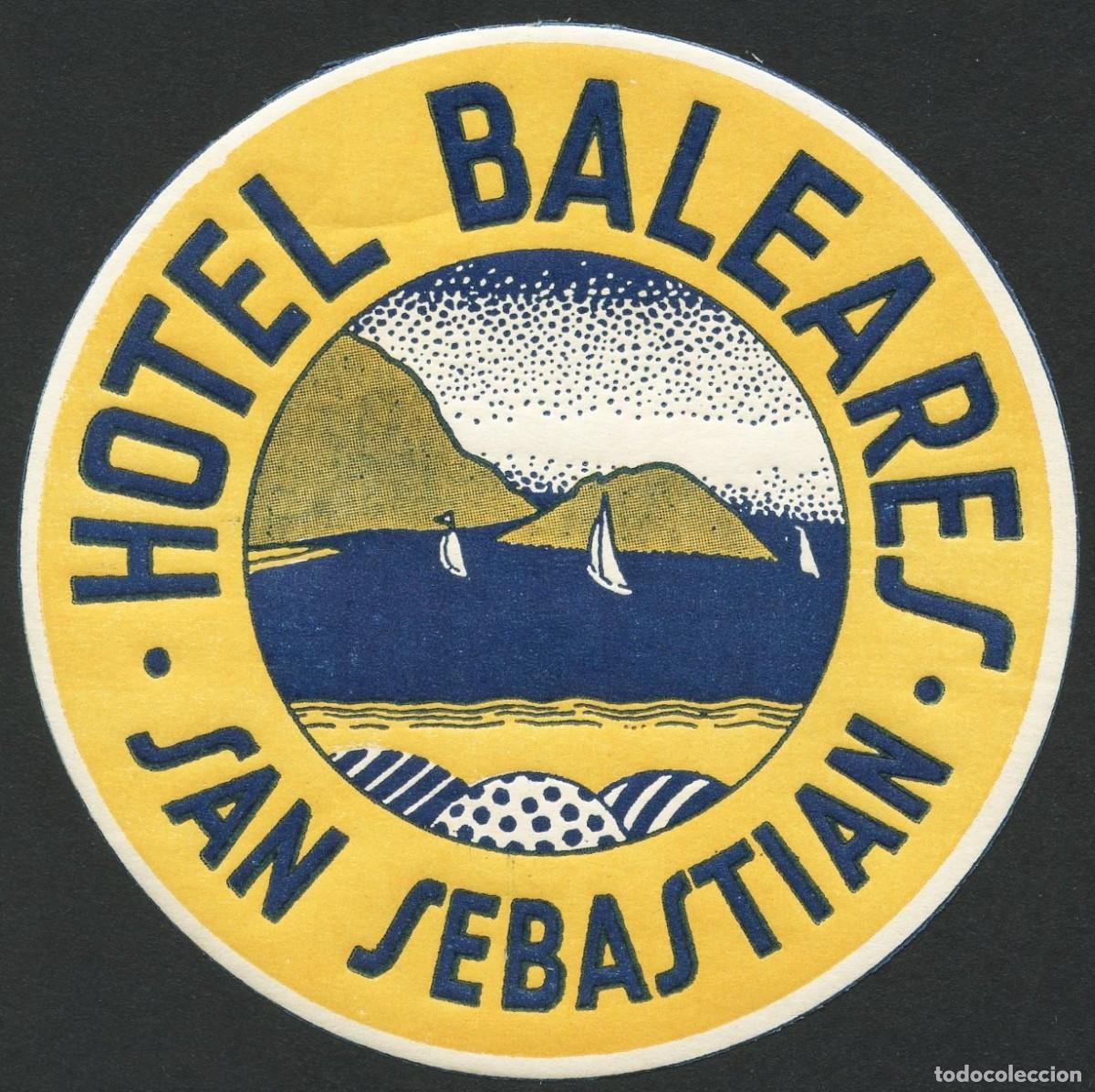 Etiquetas antiguas: ETIQUETAS, HOTEL BALEARES, SAN SEBASTIAN