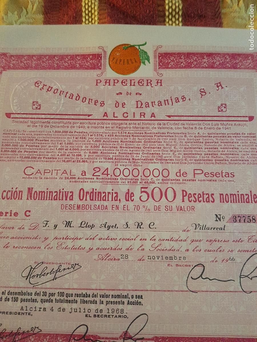 Etiquetas antiguas: PAPELERA DE EXPORTADORES DE NARANJAS - Foto 2