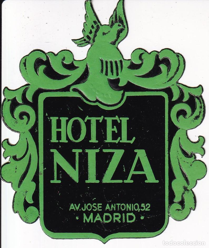 Etiquetas antiguas: ANTIGUA ETIQUETA DEL HOTEL NIZA DE MADRID