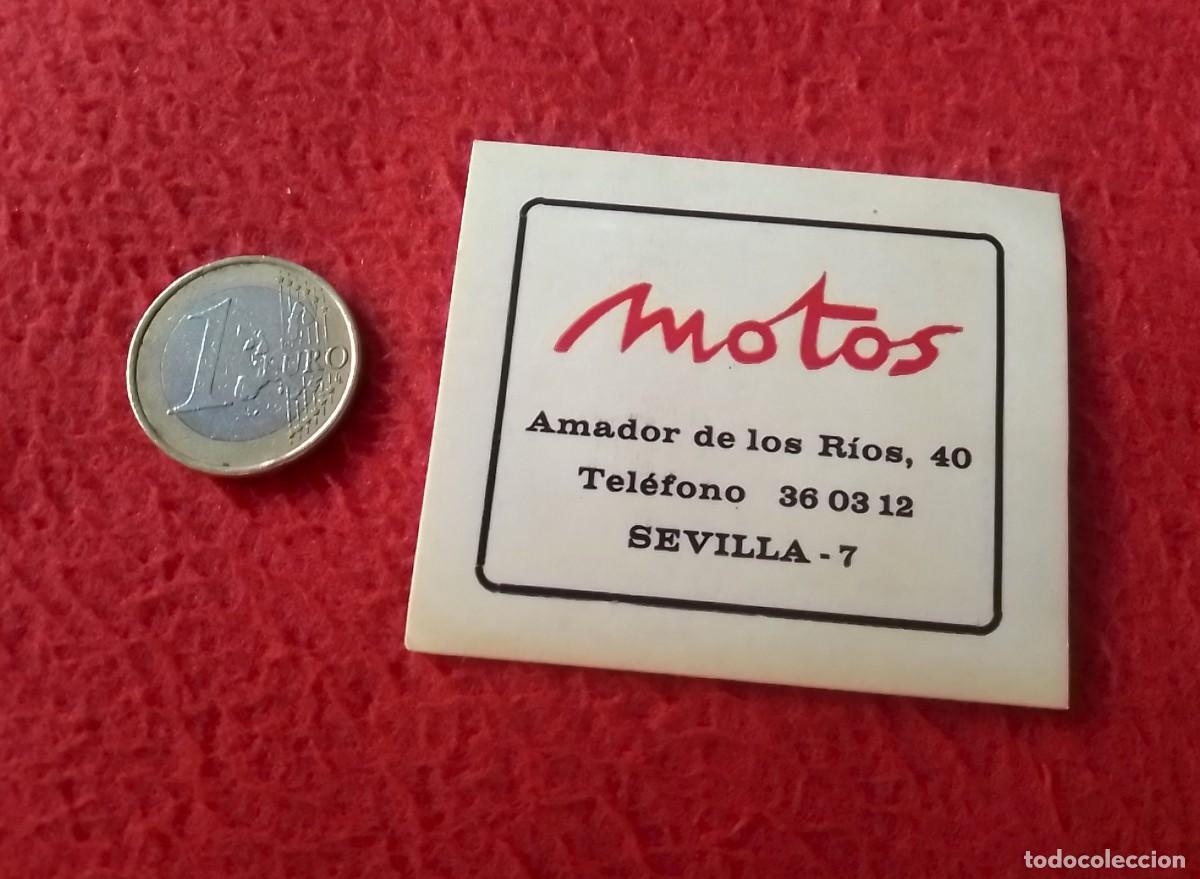 Etiquetas antiguas: ANTIGUA ETIQUETA OLD LABEL &Eacute;TIQUETTE ETIKETTE ETICHETTA MOTOS AMADOR DE LOS R&Iacute;OS SEVILLA...MOTOR...