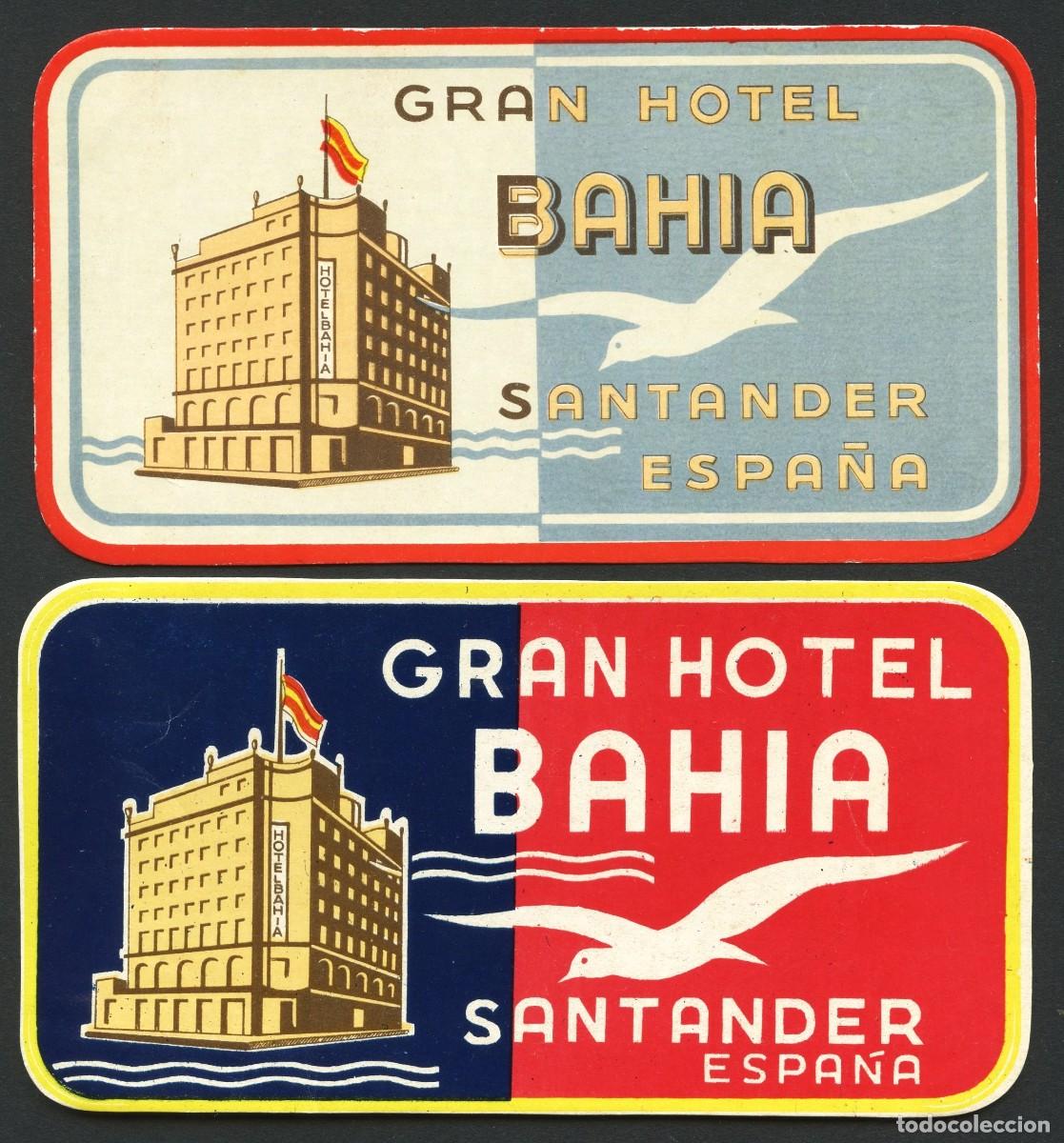 Etiquetas antiguas: ETIQUETAS, HOTEL BAHIA, SANTANDER