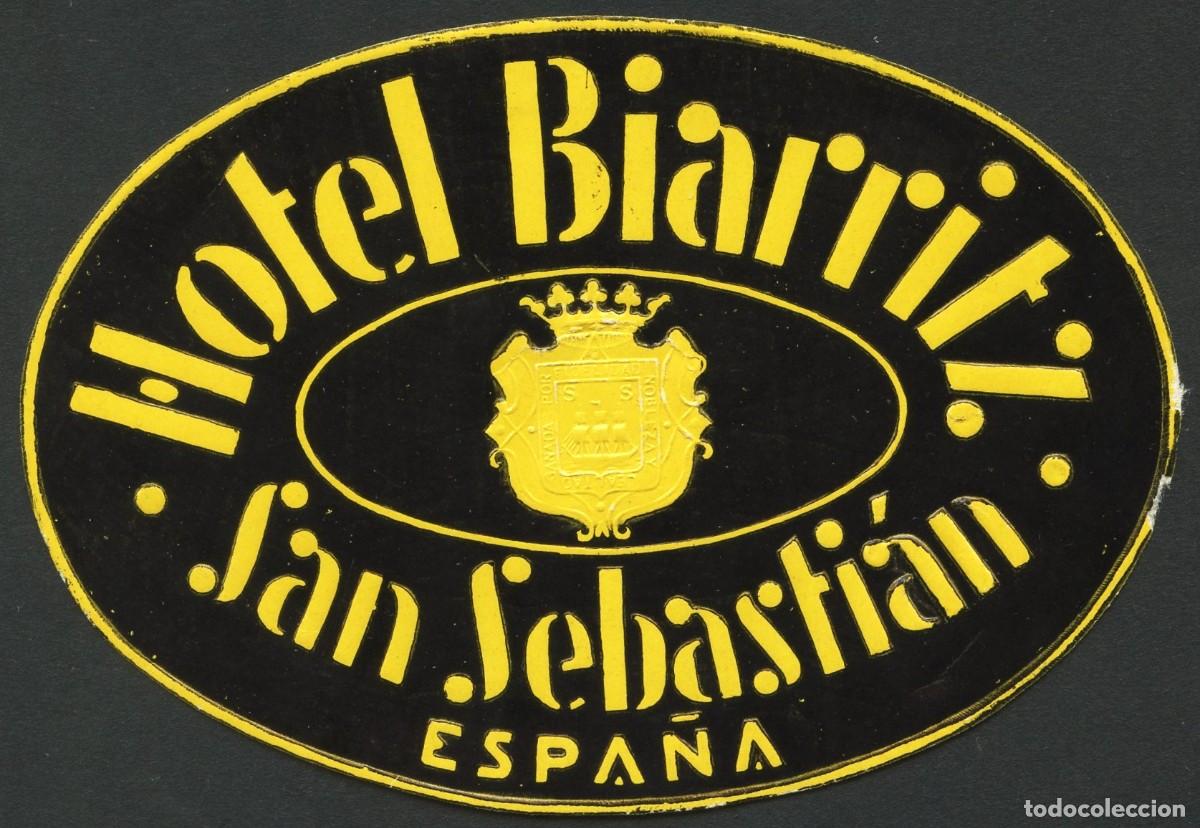 Etiquetas antiguas: ETIQUETAS, HOTEL BIARRITZ, SAN SEBASTIAN