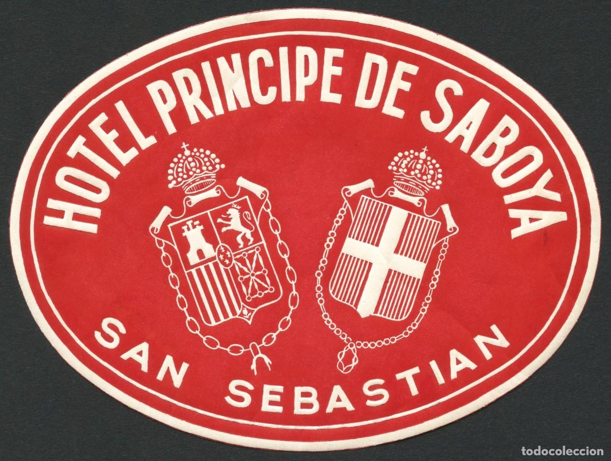 Etiquetas antiguas: ETIQUETAS, HOTEL PRINCIPE DE SABOYA, SAN SEBASTIAN