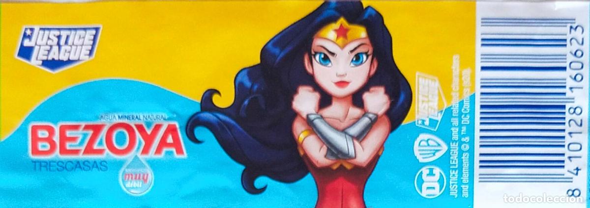 Etiquetas antiguas: WONDER WOMAN - ETIQUETA AGUA BEZOYA - JUSTICE LEAGUE/LIGA DE LA JUSTICIA DC COMICS