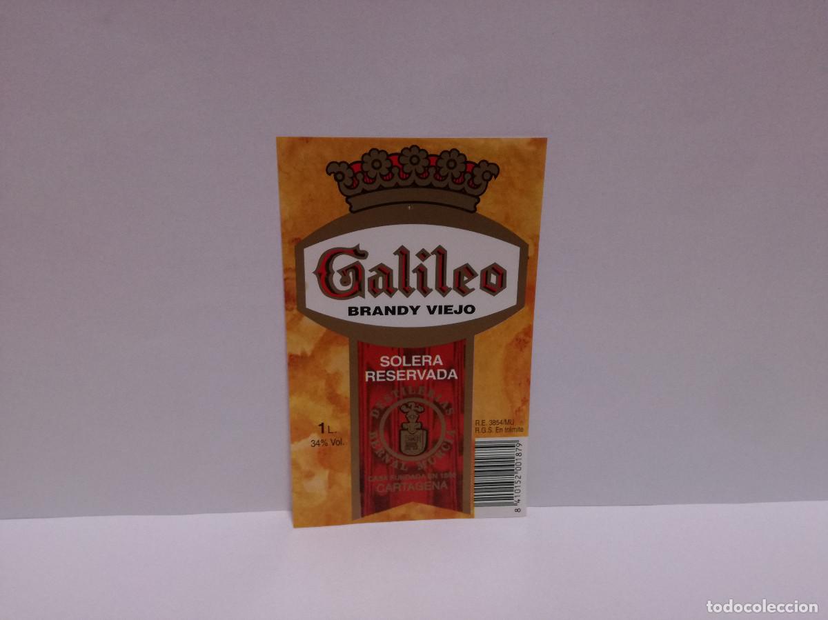 Etiquetas antiguas: BRANDY VIEJO GALILEO CARTAGENA - ETIQUETA BEBIDA 13X9
