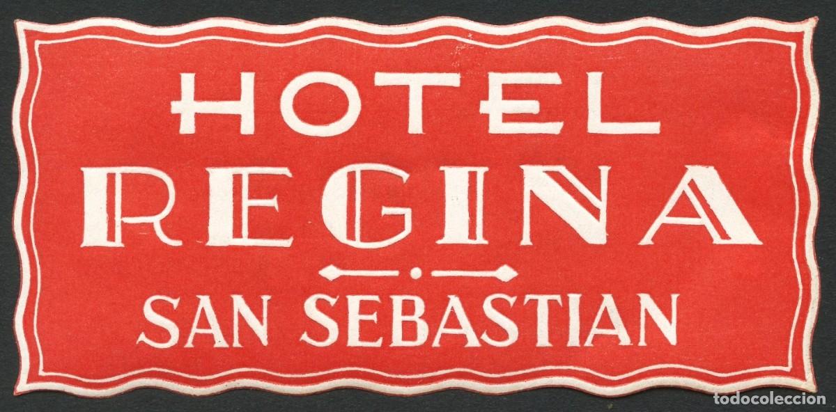 Etiquetas antiguas: ETIQUETAS, HOTEL REGINA, SAN SEBASTIAN