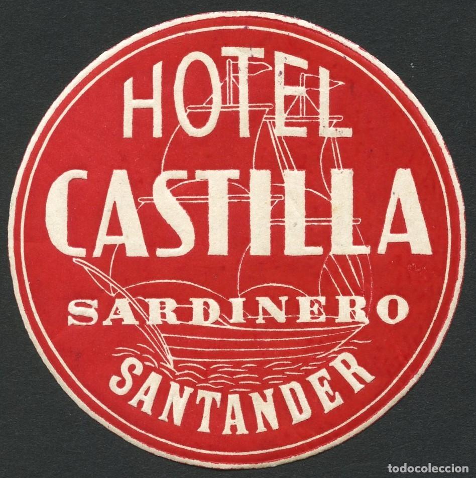 Etiquetas antiguas: ETIQUETAS, HOTEL CASTILLA, SANTANDER