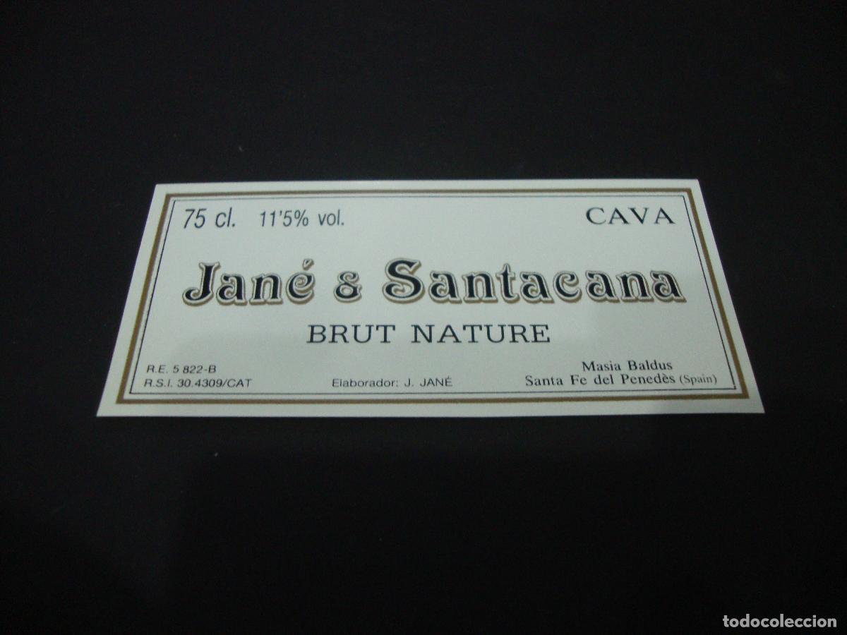 Etichette antiche: ETIQUETA CAVA NUEVA JANE & SANTACANA BRUT NATURE