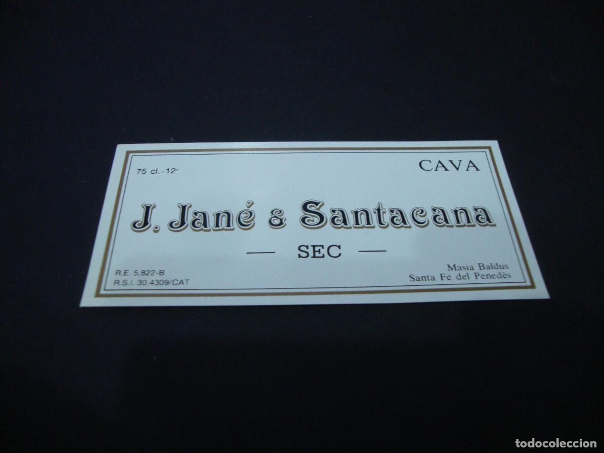 Etichette antiche: ETIQUETA CAVA NUEVA JANE & SANTACANA SEC