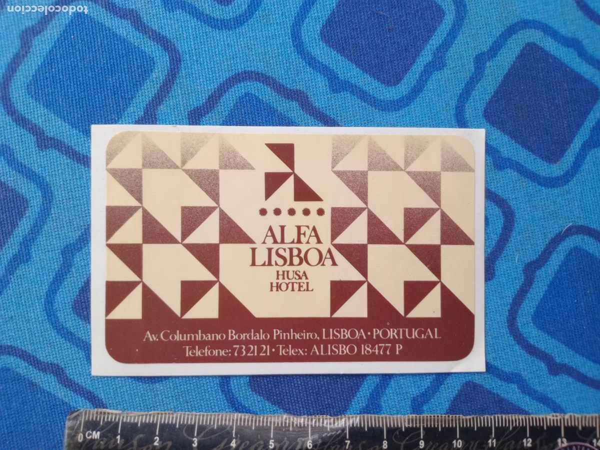 Etiquetas antiguas: Etiqueta nueva adhesiva sin usar. ALFA Lisboa Husa Hotel