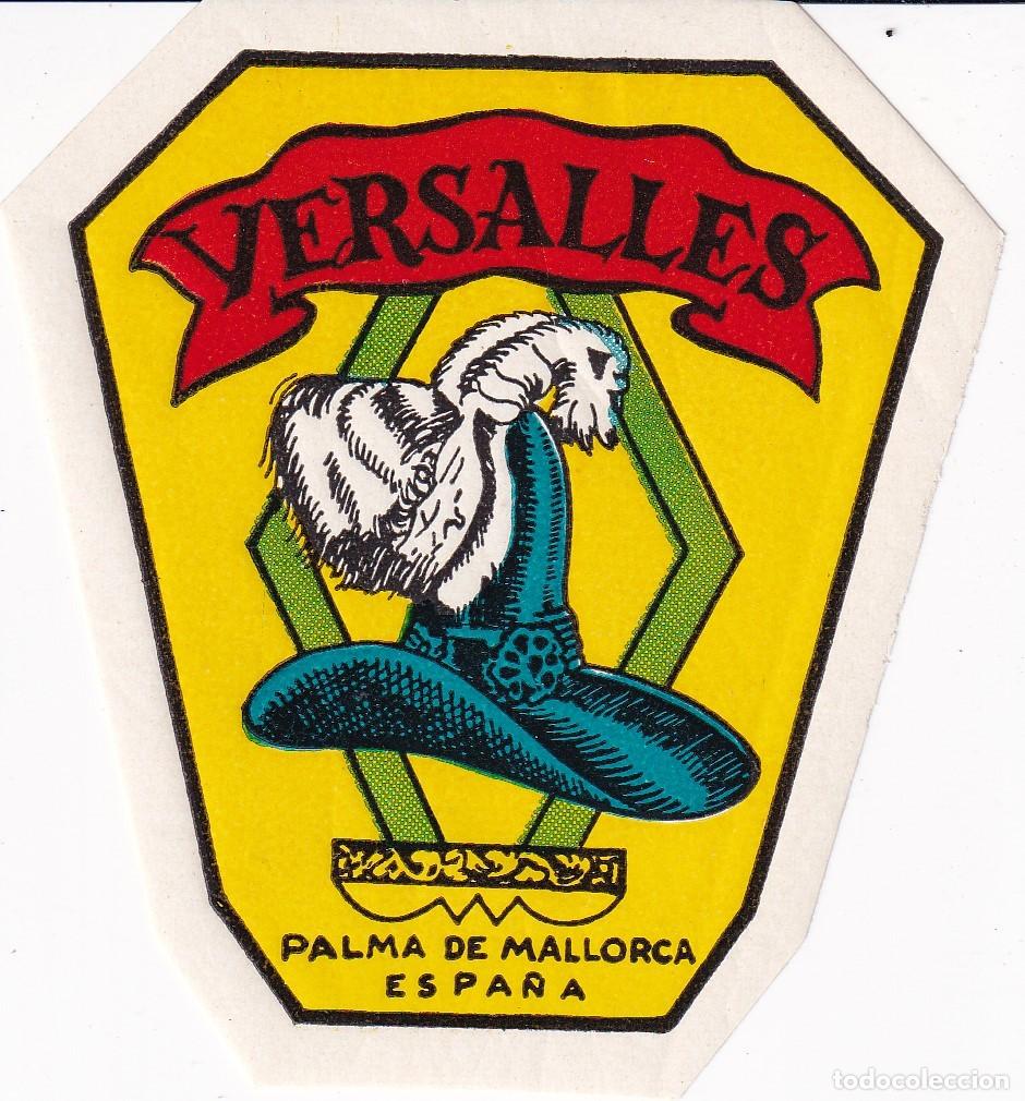 Etiquetas antiguas: ANTIGUA ETIQUETA DEL HOTEL VERSALLES DE PALMA DE MALLORCA