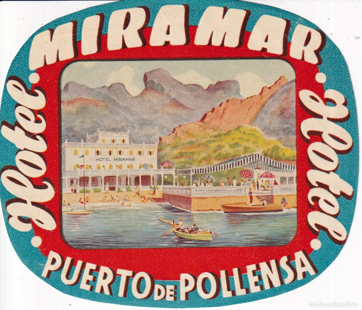 Etiquetas antiguas: ANTIGUA ETIQUETA DEL HOTEL MIRAMAR DE MALLORCA
