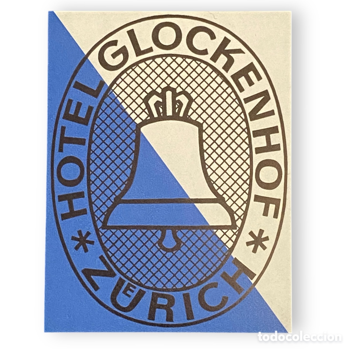 Etiquetas antiguas: ETIQUETA HOTEL GLOCKENHOF Z&Uacute;RICH SUIZA LUGGAGE LABEL.