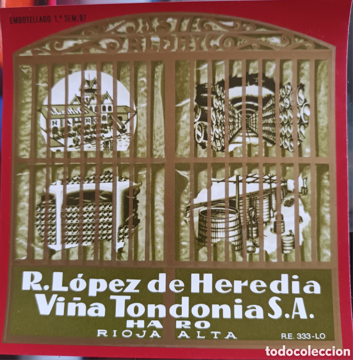 Old Labels: ETIQUETA VI&Ntilde;A TONDONIA