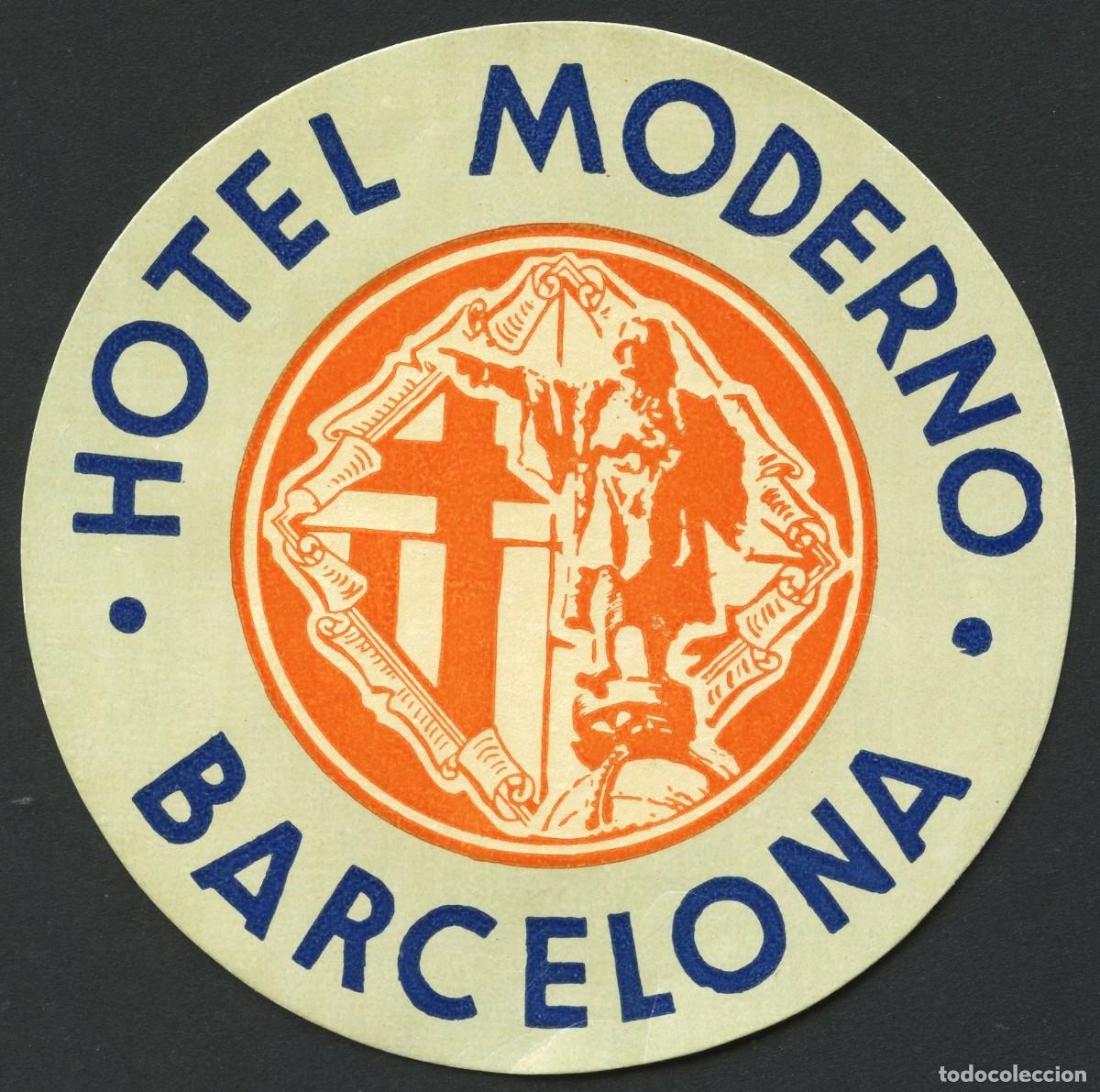 Etiquetas antiguas: ETIQUETAS, HOTEL MODERNO, BARCELONA