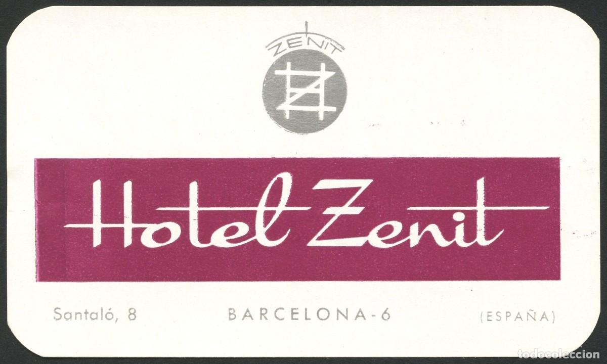 Etiquetas antiguas: ETIQUETAS, HOTEL ZENIT, BARCELONA