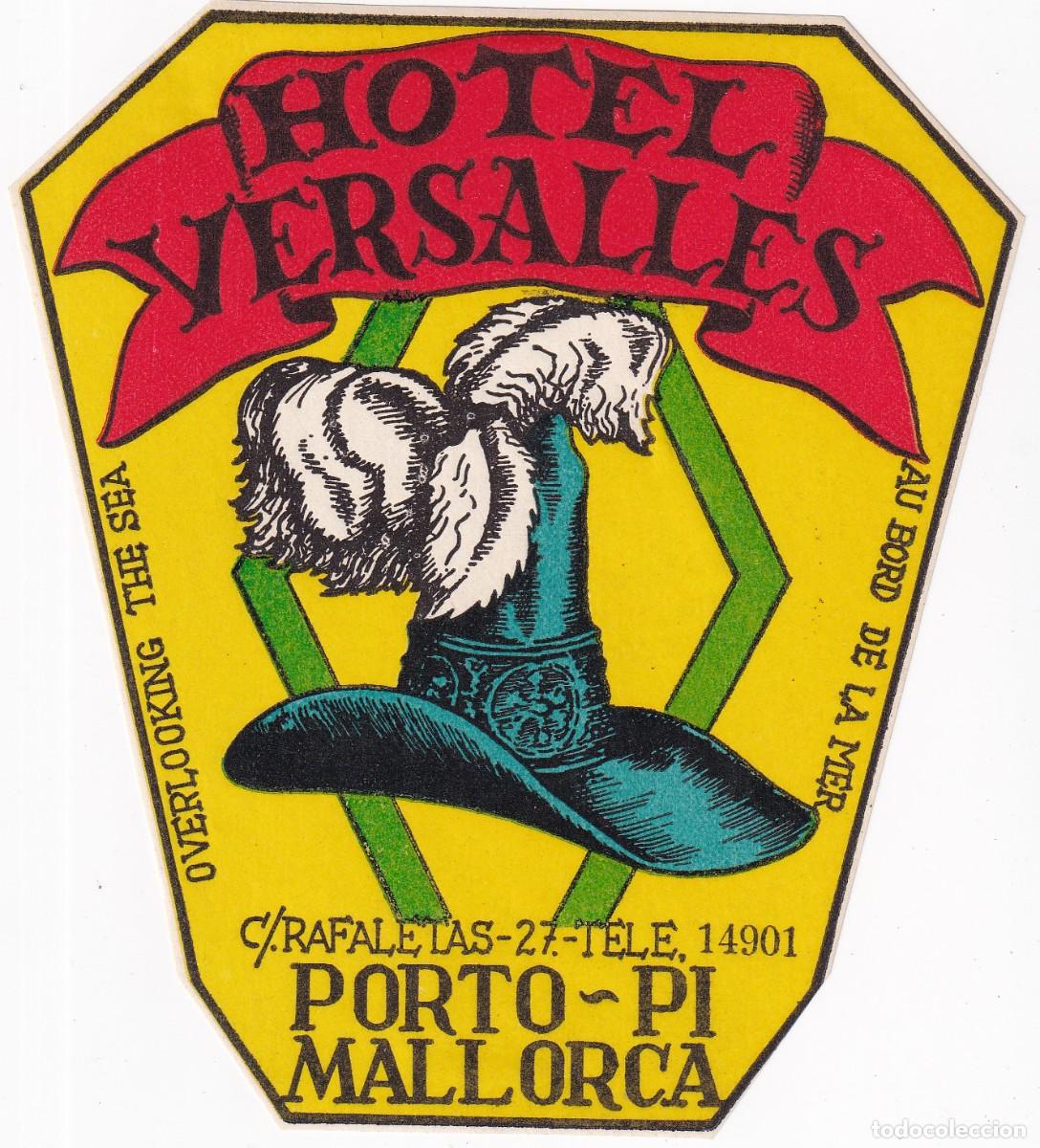 Etiquetas antiguas: ANTIGUA ETIQUETA DEL HOTEL VERSALLES (MALLORCA)