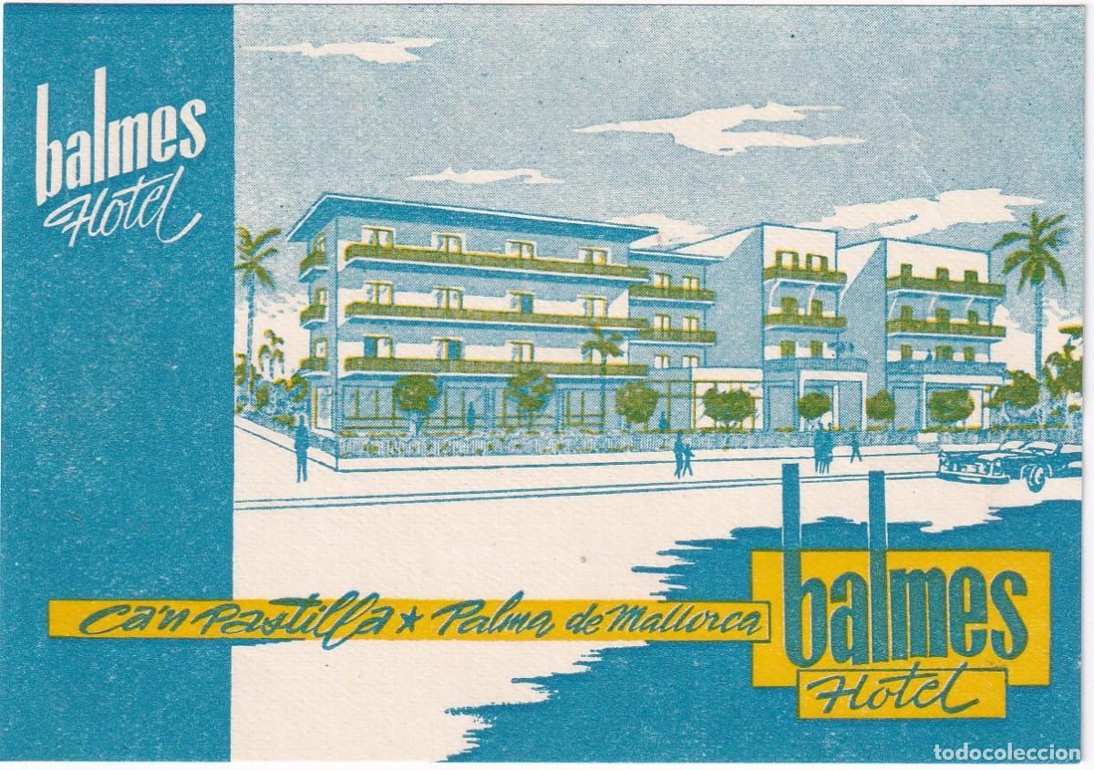 Etiquetas antiguas: ANTIGUA ETIQUETA DEL HOTEL BALMES (MALLORCA)