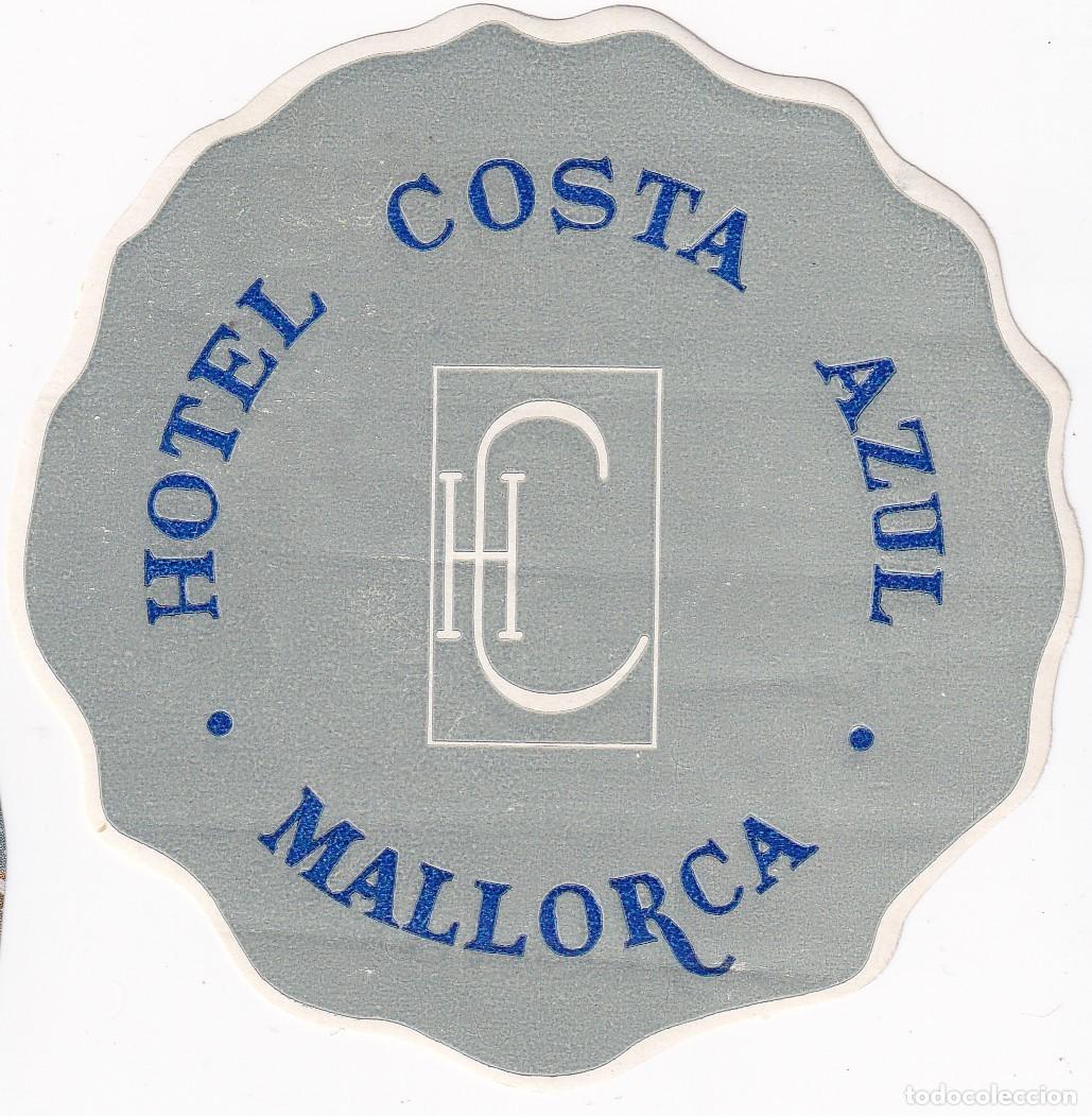 Etiquetas antiguas: ANTIGUA ETIQUETA DEL HOTEL COSTA AZUL (MALLORCA)