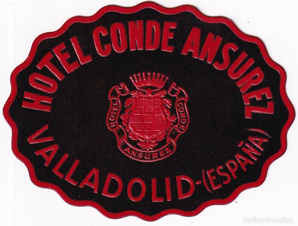 Etiquetas antiguas: ANTIGUA ETIQUETA DEL HOTEL CONDE ANSUREZ DE VALLADOLID