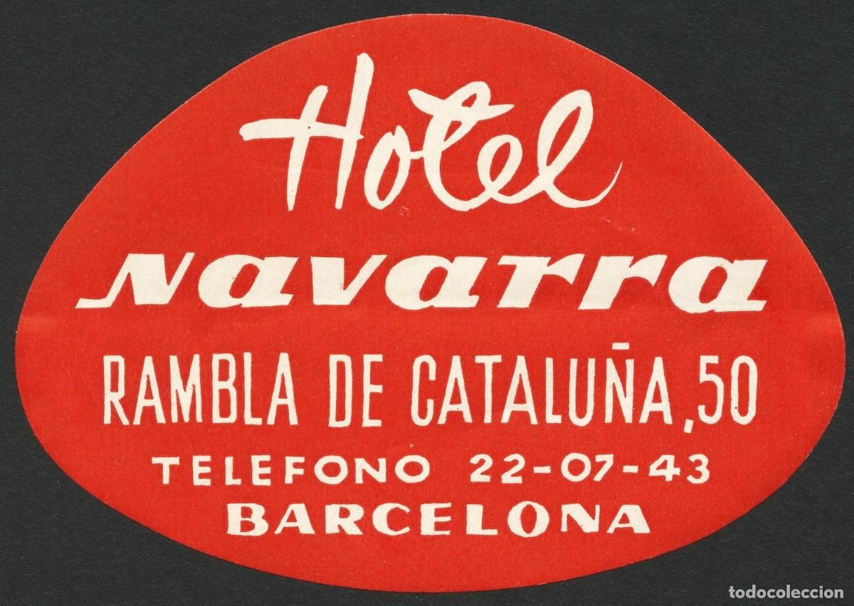 Etiquetas antiguas: ETIQUETAS, HOTEL NAVARRA, BARCELONA