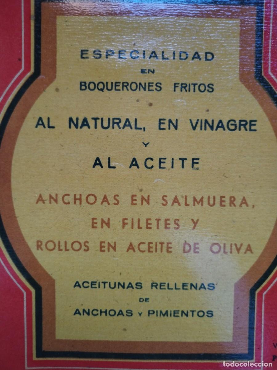 Etiquetas antiguas: Etiqueta de conservas La Castellana. M&aacute;laga. - Foto 4