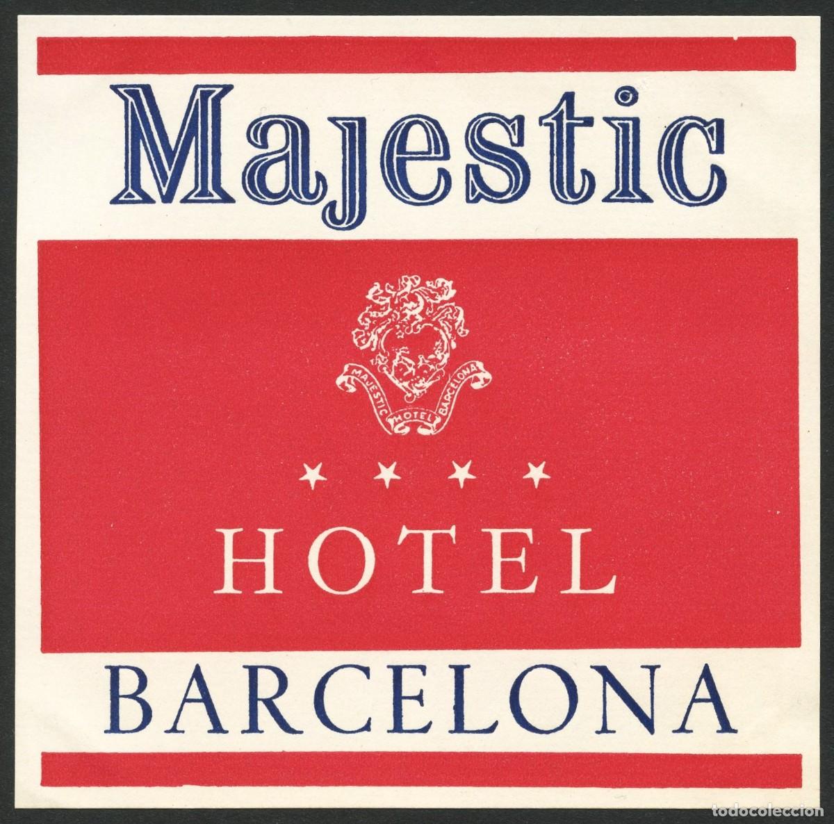 Etiquetas antiguas: ETIQUETAS, HOTEL MAJESTIC, BARCELONA
