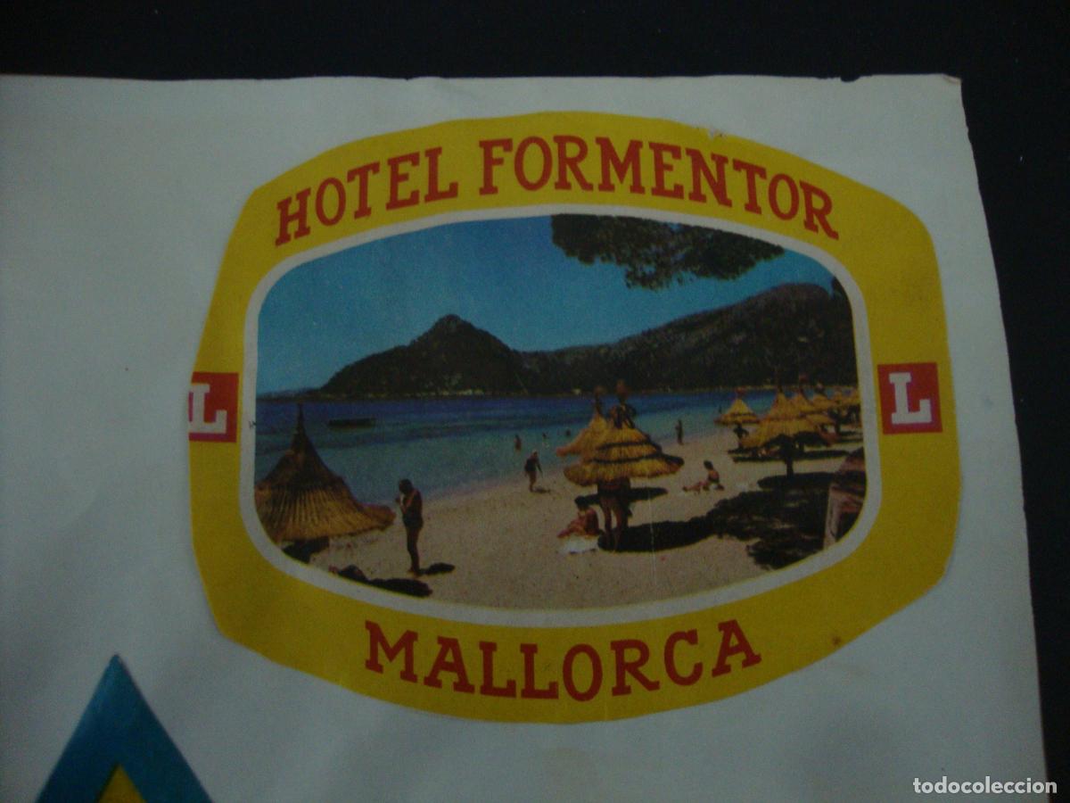 Etiquetas antiguas: ETIQUETA HOTEL FORMENTOR MALLORCA PEGADA SOBRE PAPEL