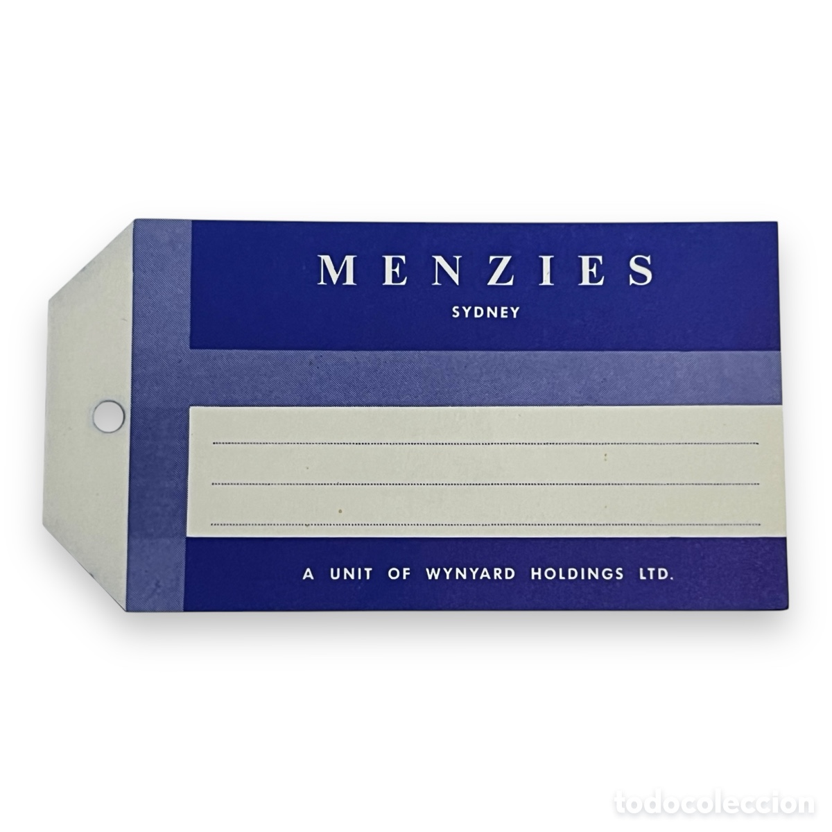 Etiquetas antiguas: ETIQUETA HOTEL MENZIES SIDNEY AUSTRALIA LUGGAGE LABEL VINTAGE.