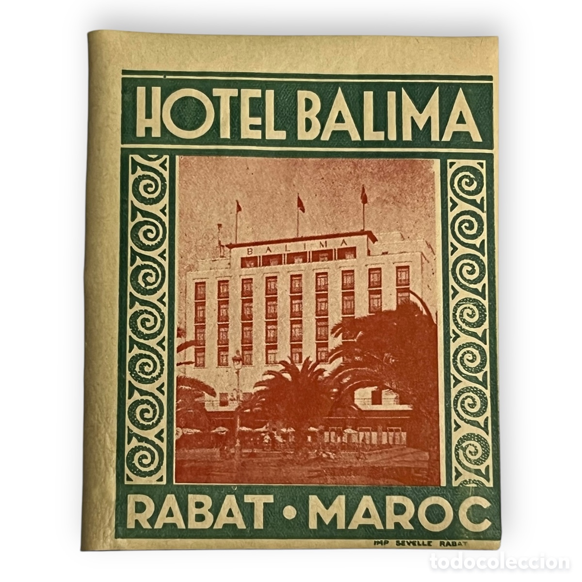 Etiquetas antiguas: ETIQUETA HOTEL BALIMA MARRUECOS &Aacute;FRICA VINTAGE LUGGAGE LABEL.