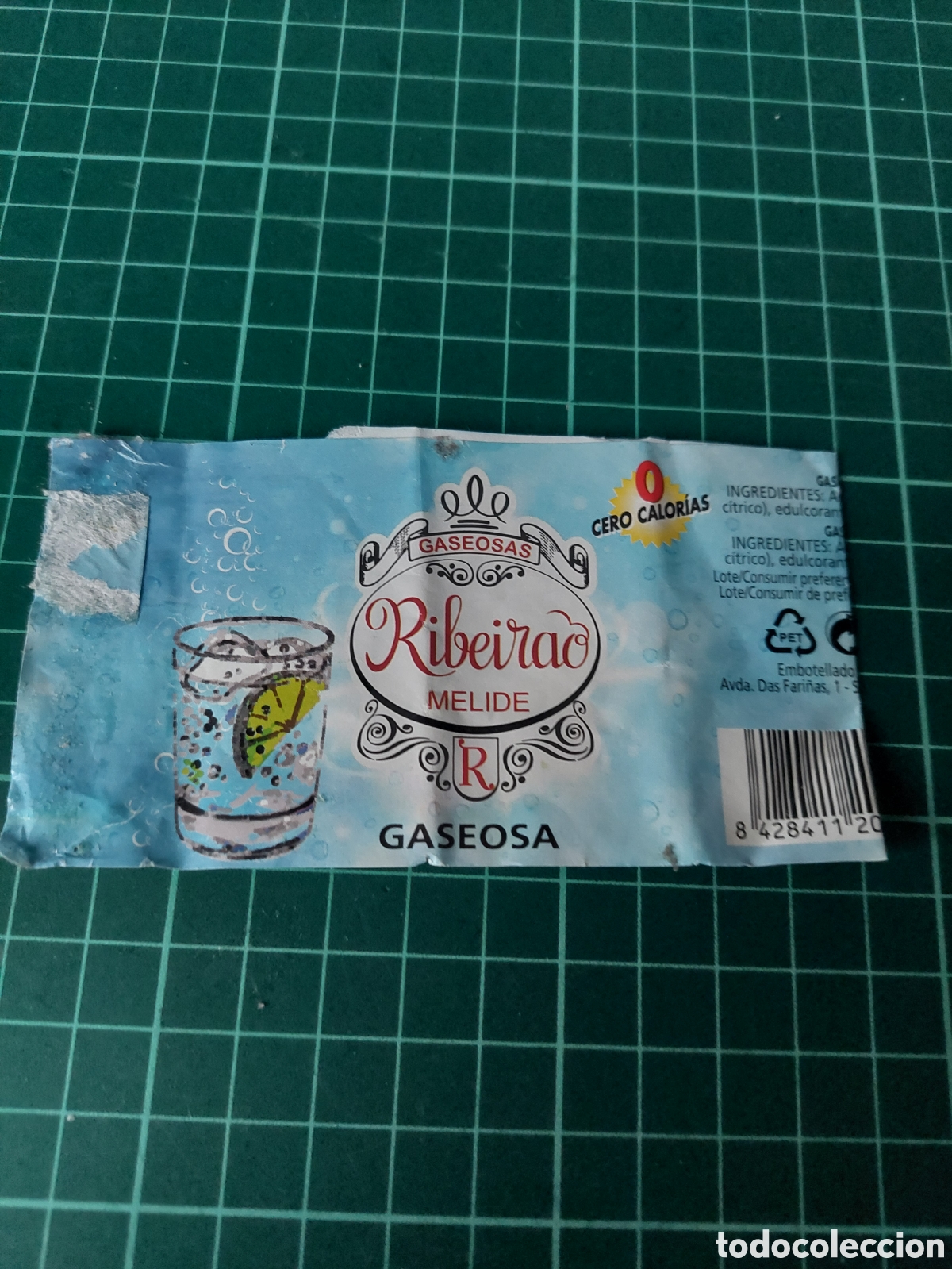 Alte Etiketten: ETIQUETA RIBEIRAO MELIDE GASEOSA AGUA Galicia