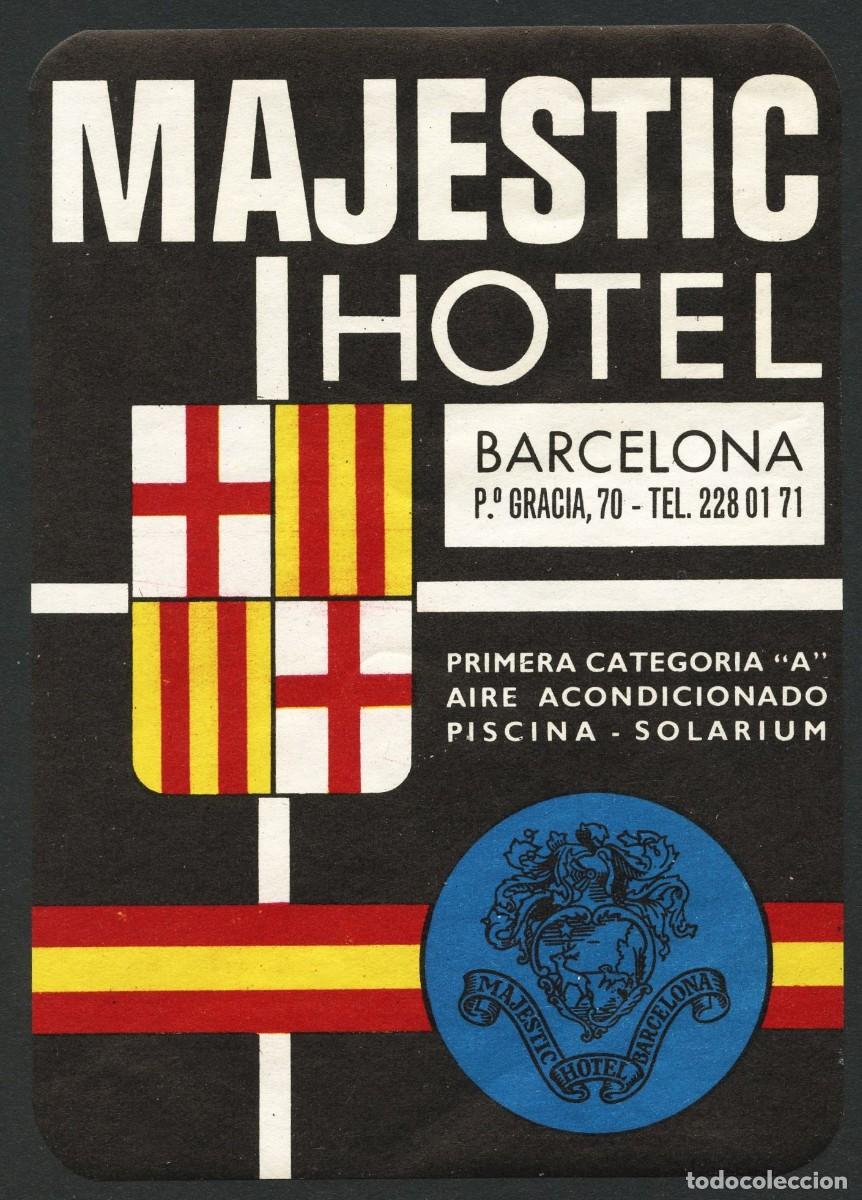 Etiquetas antiguas: ETIQUETAS, HOTEL MAJESTIC, BARCELONA