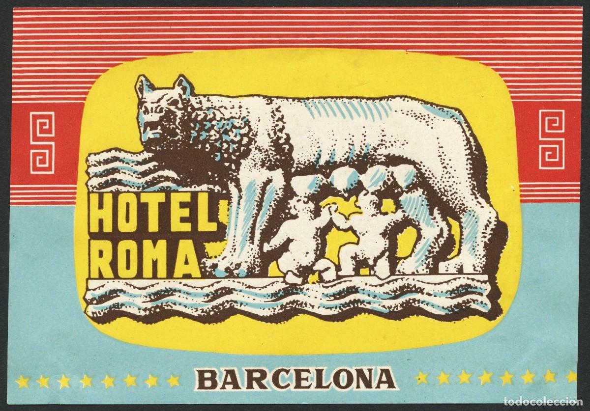 Etiquetas antiguas: ETIQUETAS, HOTEL ROMA, BARCELONA