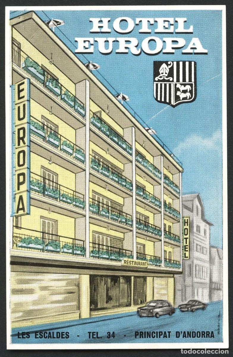 Etiquetas antiguas: ETIQUETAS, HOTEL EUROPA, LES ESCALDES, ANDORRA