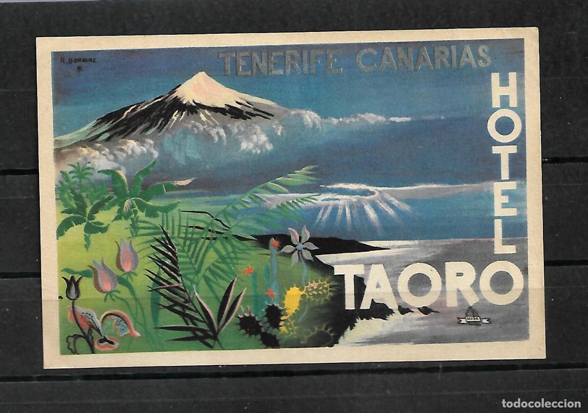 Etiquetas antiguas: M33- ANTIGUA ETIQUETA HOTEL TAORO -TENERIFE CANARIAS