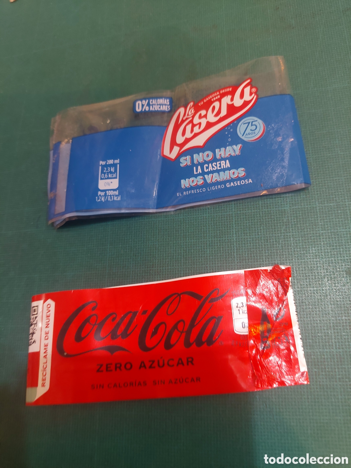 Etichette antiche: ETIQUETA COCA-COLA ZERO Y GASEOSA CASERA 50 CL