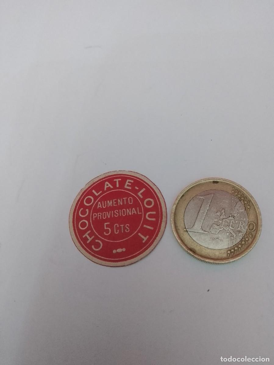 Old Labels: Etiqueta a&ntilde;os 40,50, chocolates louit,,de una vieja imprenta