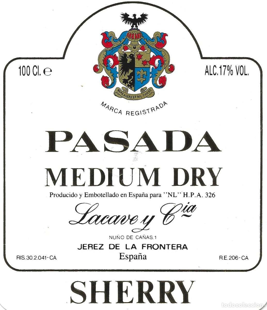 Etiquetas antiguas: E151 BODEGAS LACAVE Y CIA.-MEDIUM DRY PASADA-1L-17% - Foto 1