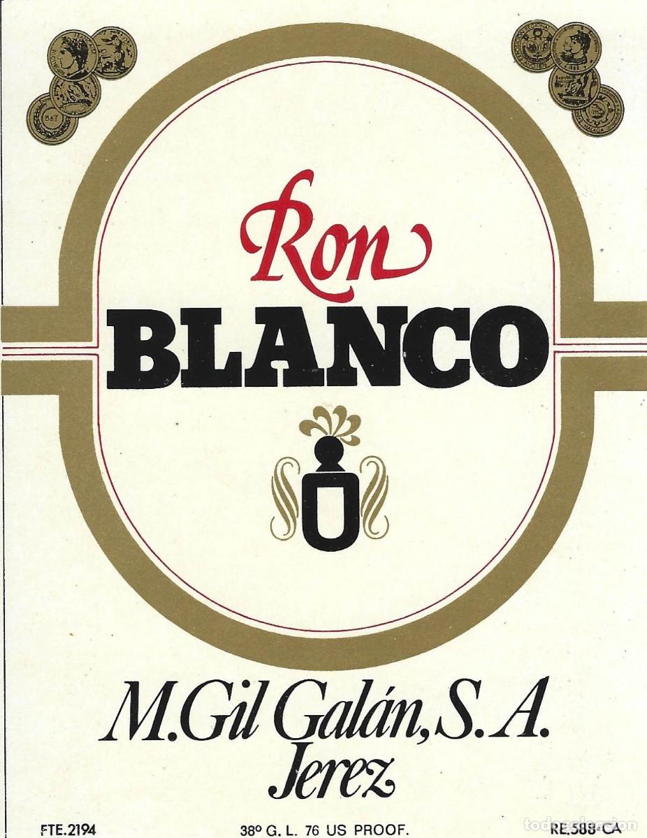 Etiquetas antiguas: E189 BODEGAS M. GIL GALAN-RON BLANCO-38% - Foto 1
