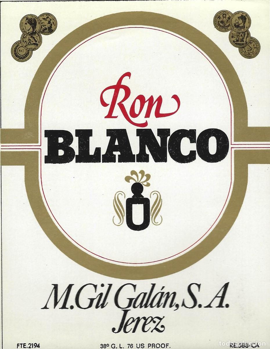 Etiquetas antiguas: E1943 BODEGAS M. GIL GALAN-RON BLANCO-38% - Foto 1