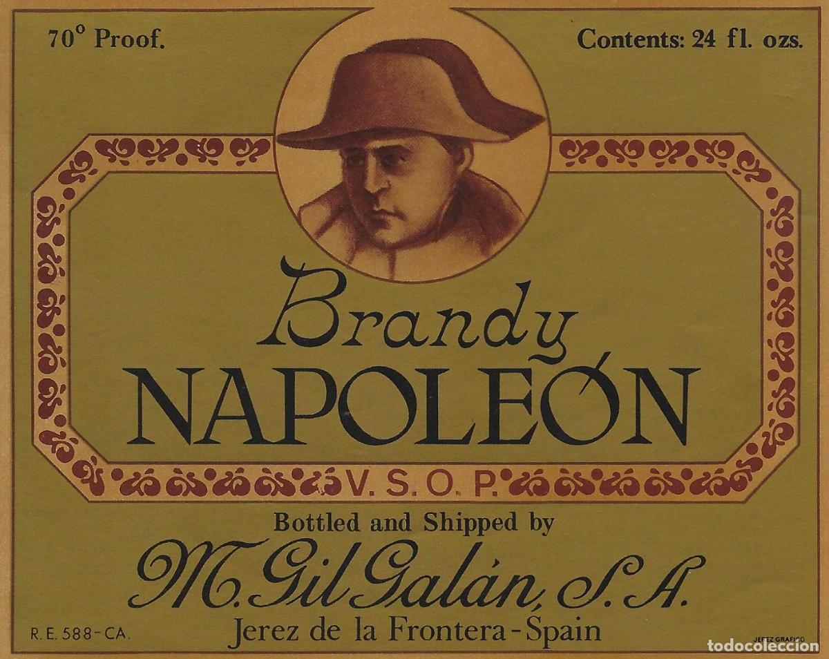 Etiquetas antiguas: E197 BODEGAS M. GIL GALAN-BRANDY NAPOLEON - Foto 1