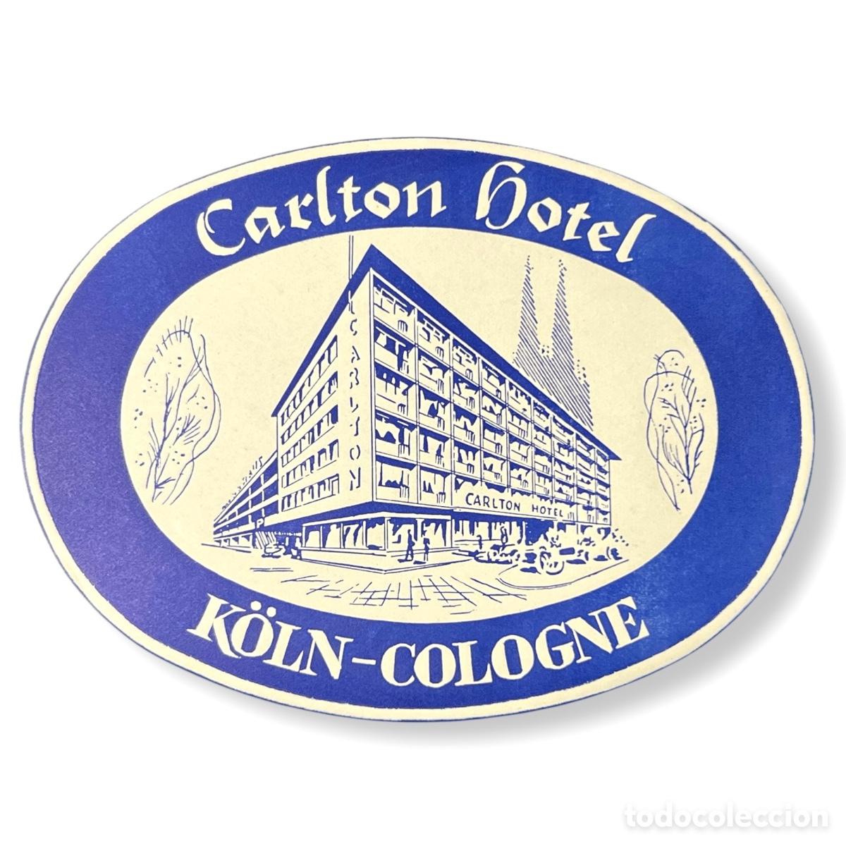 Etiquetas antiguas: ETIQUETA HOTEL CARLTON COLONIA ALEMANIA VINTAGE LUGAGGE LABEL KOLN COLOGNE.