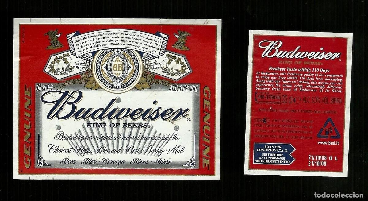 Etiquetas antiguas: Etichetta - Birra Budweiser