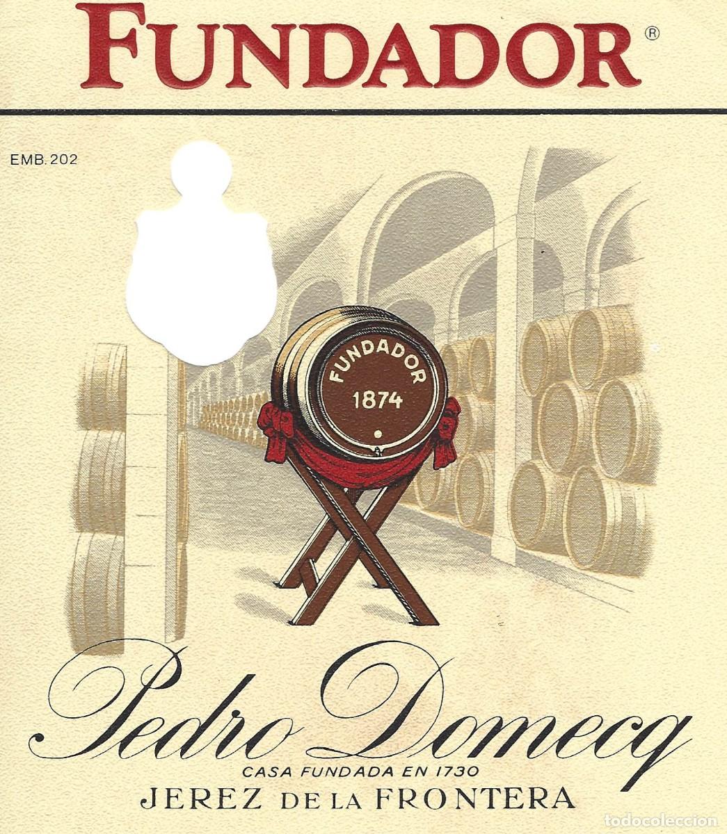 Etiquetas antiguas: E278 BODEGAS PEDRO DOMECQ-SOLERA FUNDADOR - Foto 1