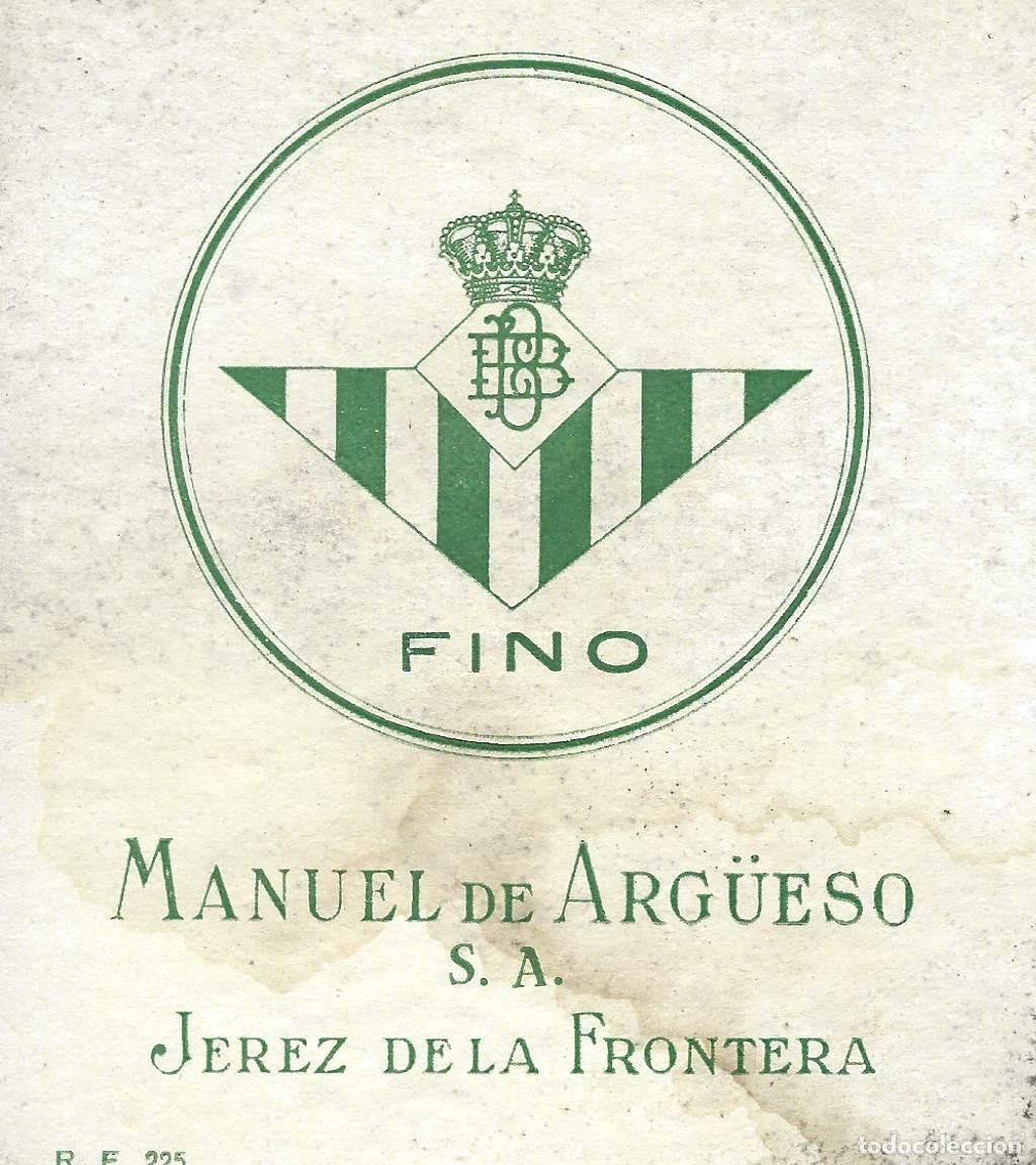 Etiquetas antiguas: E323 BODEGAS MANUEL DE ARGUESO-FINO - Foto 1