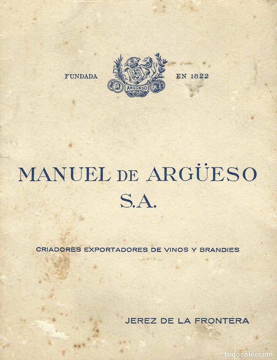 Etiquetas antiguas: E2260 BODEGAS MANUEL DE ARGUESO-LISTA DE PRECIOS - Foto 1