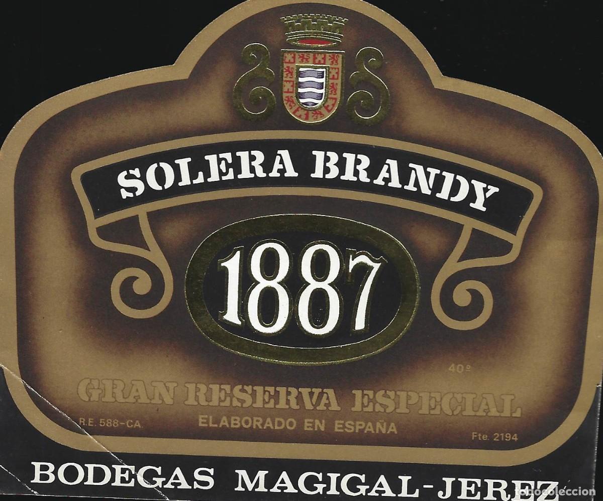 Etiquetas antiguas: E1963 BODEGAS MAGIGAL-BRANDY 1887 - Foto 1