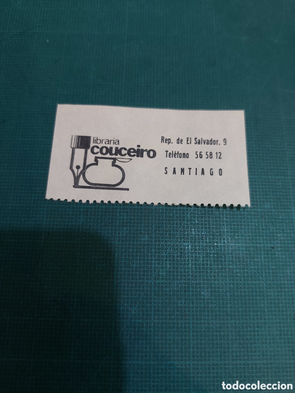 Etichette antiche: ETIQUETA LIBRERIA COUCEIRO SANTIAGO COMPOSTELA VINTAGE