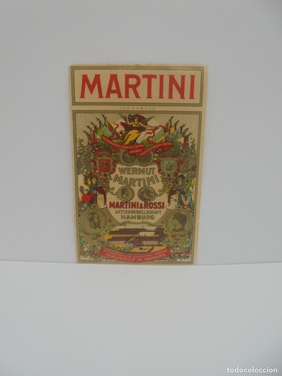Alte Etiketten: ETIQUETA. MARTINI. VERMUT MARTINI. MARTINI & ROSSI. HAMBURG. MEDIDAS : 15.5 X 10 CM APROX.
