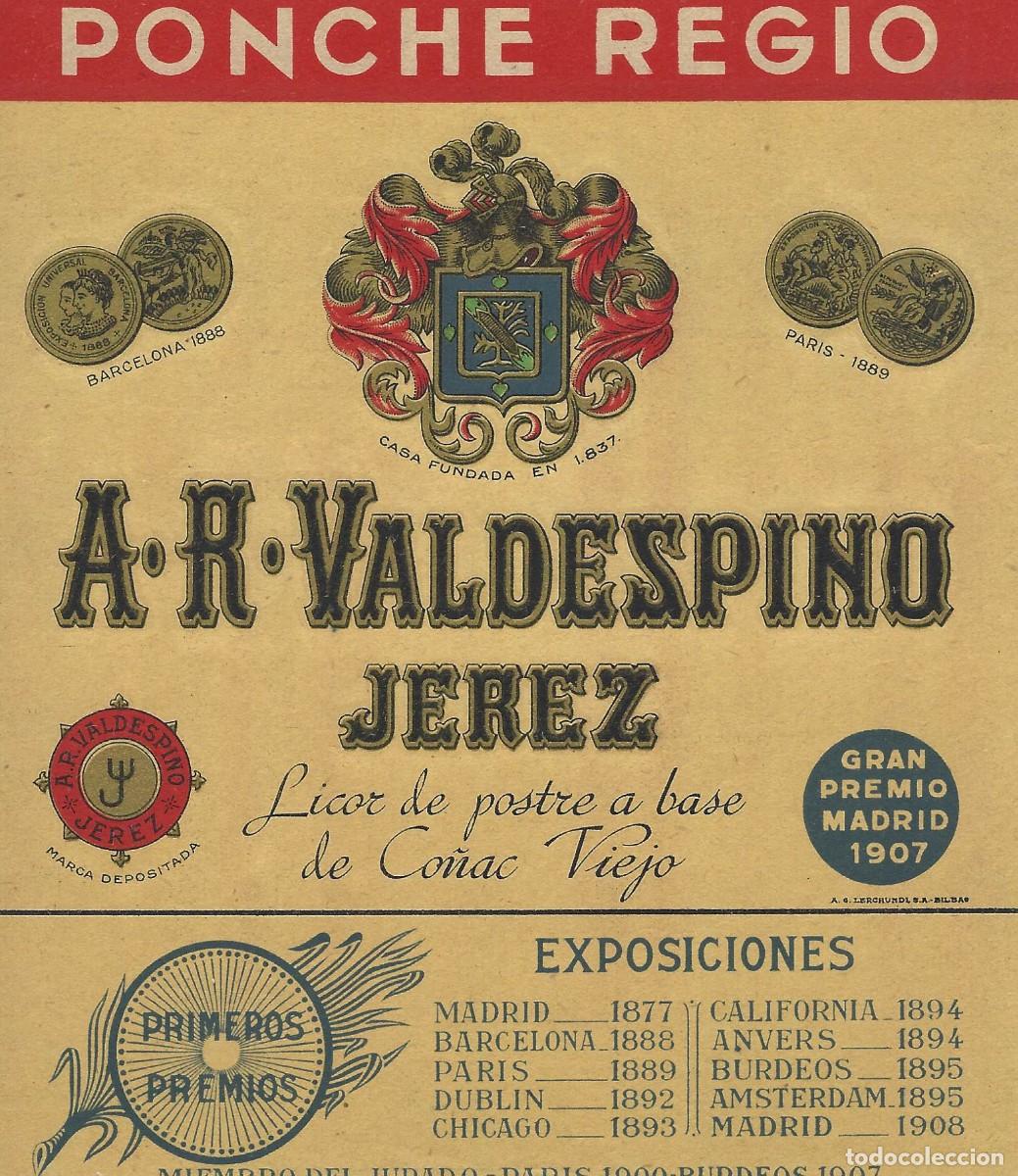 Etiquetas antiguas: E420 BODEGAS A. R. VALDESPINO-PONCHE - Foto 1